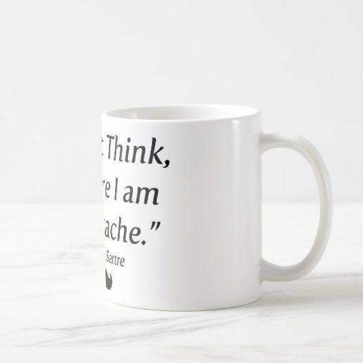 私は口ひげです コーヒーマグカップ (右)