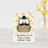 私は口ひげを生やして母の日の挨拶 カード (黄色い花)