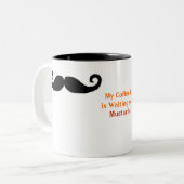 私は口ひげ… ツートーンマグカップ (正面左)