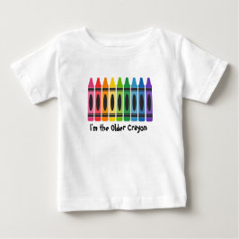 私は古いクレヨンの子供のTシャツマッチングファミリー ベビーTシャツ