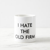 私は古い会社を憎みます コーヒーマグカップ (中央)