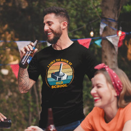 私は古い学校を蹴るのが好き – ビデオゲおもしろいーム Tシャツ