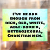 私は古い白い男性から十分に聞いた(暗い文字) d ウィンドウサイン (シート2)