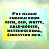 私は古い白い男性から十分に聞いた(暗い文字) d ウィンドウサイン (シート3)