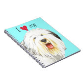 私は古い英語のシェプドッグが大好き ノートブック (右側)