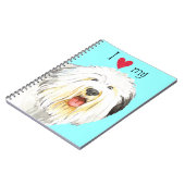 私は古い英語のシェプドッグが大好き ノートブック (左側)