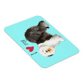 私は古い英語のシェプドッグが大好き マグネット (右側)