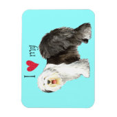 私は古い英語のシェプドッグが大好き マグネット (縦)