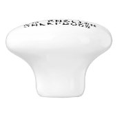 私は古い英語のシープドッグ（グレー1）かわいいOESが大好き セラミックノブ (側面)