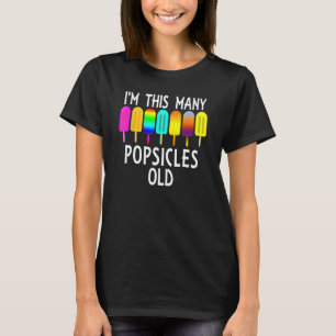 私は古い7誕生日この多くのおもしろいポプシクルだポップ・アートの Tシャツ
