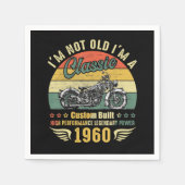 私は古くない私はオートバイおもしろいアートギフト スタンダードカクテルナプキン (正面)