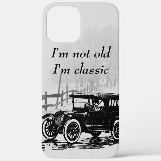 私は古くない私はクラシックトレンディーヴィンテージ車カッコいい Case-Mate iPhoneケース (裏面)