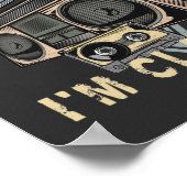 私は古くない私はクラシックヴィンテージステレオカセット ポスター (角)