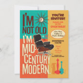 私は古くない私は世紀半ばのパーティーモダン招待状 招待状 (正面)