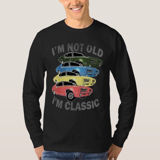 私は古くない私は車のグラフィッククラシックUsa Mens & Wo Tシャツ (正面)