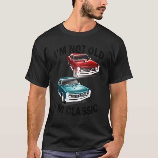 私は古くない私は車のグラフィッククラシックUsa Mens & Wo Tシャツ (正面)