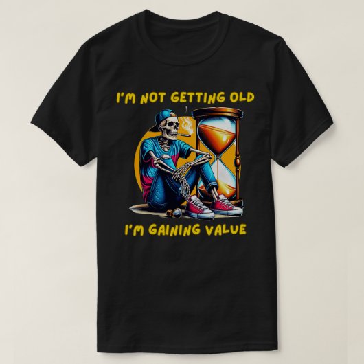 私は古くならない価値を得るim tシャツ (デザイン正面)