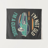 私は古くはないヴィンテージクラシックカーだ タペストリー (正面(横))