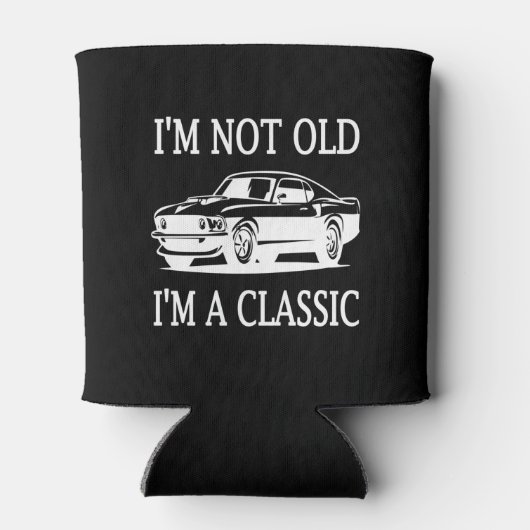 私は古くはない私はクラシッククラシック車おもしろい 缶クーラー (裏面)
