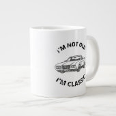 私は古くはない私はコーヒークラシックマグカップ ジャンボコーヒーマグカップ (正面右)