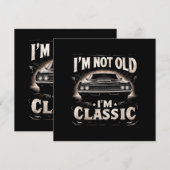 私は古くはない私はレトロのヴィンテージククラシックチャおもしろいー セーブザデート (正面/裏面)