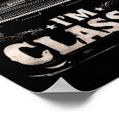 私は古くはない私はレトロのヴィンテージククラシックチャおもしろいー ポスター (角)