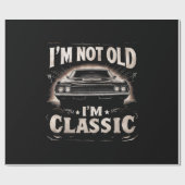 私は古くはない私はレトロのヴィンテージククラシックチャおもしろいー ラッピングペーパー (フラット)