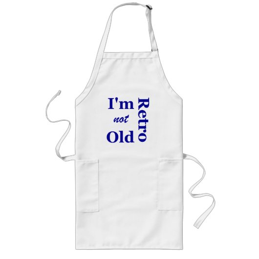 私は古くはない私はレトロエプロン ロングエプロン (正面)