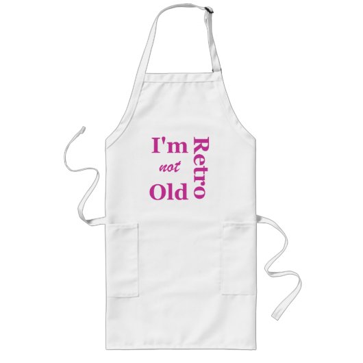 私は古くはない私はレトロエプロン ロングエプロン (正面)