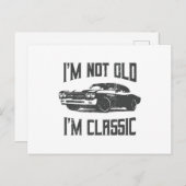 私は古くはない私はヴィンテージ車クラシックの誕生日ギフト ポストカード (正面/裏面)