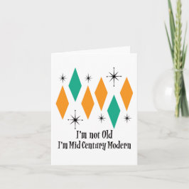 私は古くはない私は世紀中頃の原子モダンダイヤモンド カード