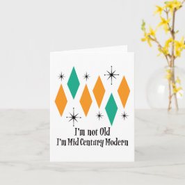 私は古くはない私は世紀中頃の原子モダンダイヤモンド カード