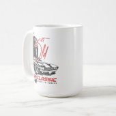 私は古くはない私は車のグラフィッククラシックおもしろいである コーヒーマグカップ (正面左)
