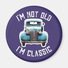 私は古くはない私は車のグラフィッククラシックー マグネット