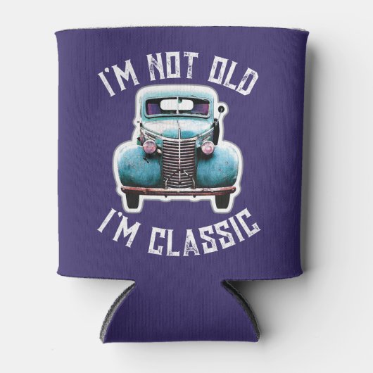 私は古くはない私は車のグラフィッククラシックー 缶クーラー (正面)