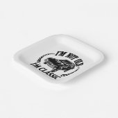 私は古くはない私は車クラシックおもしろい ペーパープレート (傾斜あり)