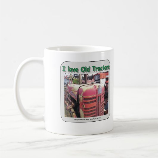 私は古く国際的な収穫機のトラクターを愛します コーヒーマグカップ (左)