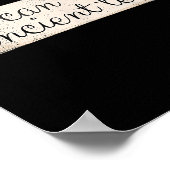 私は古代読の文字おもしろいの手書が出来る ポスター (角)