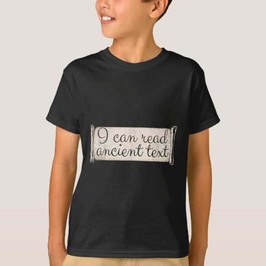 私は古代読の文字おもしろいの手書が出来る Tシャツ (正面)