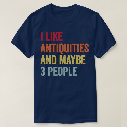 私は古美術品が好きかもしれない3人 Tシャツ (デザイン正面)