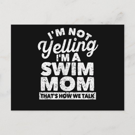 私は叫ばない、私は水泳の母親である ポストカード (正面)