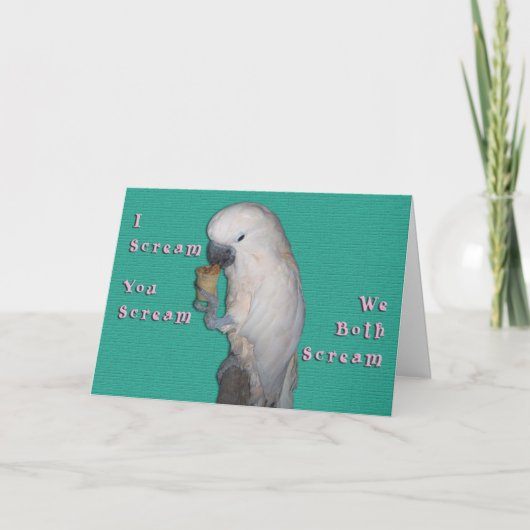 私は叫びます カード (正面)