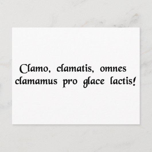 私は叫ぶ叫ぶ叫ぶ我々はアイスクリームを叫ぶ！ ポストカード (正面)