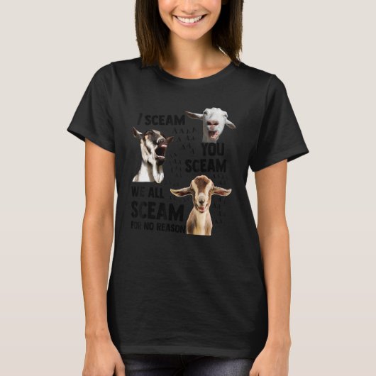 私は叫ぶ我々すべての叫び叫ぶ理由がない Tシャツ (正面)