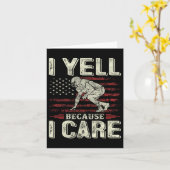 私は叫ぶ私の足気にのパパ私のフラグおもしろい脂肪 カード (黄色い花)