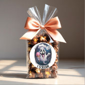 "私は叫ぶ"幽霊シェフおもしろいハロウィーンアイスクリームセント ラウンドシール