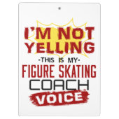 私は叫んでない姿スケートで滑るコーチボイス クリップボード (裏面)