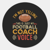 私は叫んでない私のサッカーコーチVoicのみ ラウンドシール (正面)