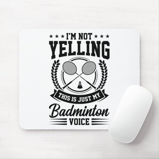 私は叫んでない私のバドミントンの声Crだけ マウスパッド (マウス)