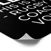 私は叫んでない私のラグビーコーチの声。 ポスター (角)